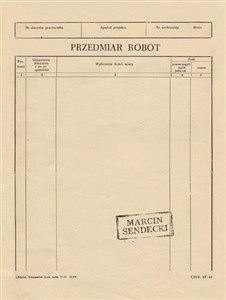 Picture of Przedmiar robót