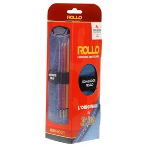 Obrazek Piórnik etui ciemnoniebieski jeans