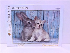 Obrazek Puzzle Cat and Bunny 500