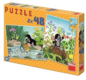 Obrazek Puzzle 2x48 Krecik DINO