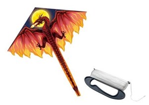 Obrazek Duży latawiec Smok czerwony 170x130cm