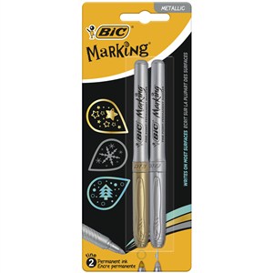 Obrazek Marker Permanentny Złoty & Srebrny