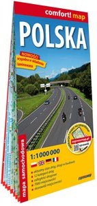 Obrazek Polska laminowana mapa samochodowa 1:1 000 000