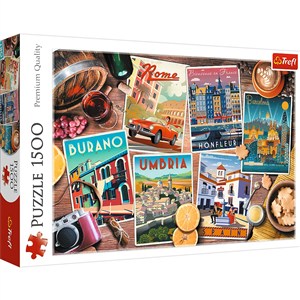 Obrazek Puzzle 1500 Podróże po Europie