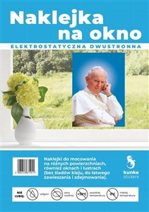 Obrazek Naklejka na okno Jan Paweł II A4