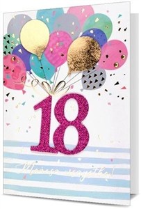 Obrazek Karnet Urodziny 18