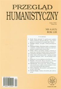 Obrazek Przegląd humanistyczny 4/2009