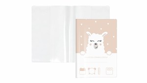 Picture of Okładka na książeczkę zdrowia dziecka z nadrukiem alpaka