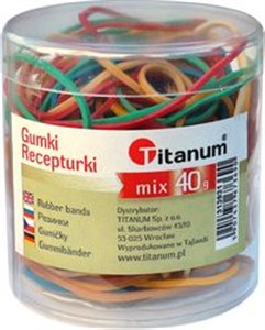 Obrazek Gumki Recepturki 40g Mix Tuba