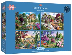 Obrazek Puzzle 4x500 Flora & Fauna 110260