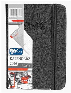 Obrazek Kalendarz 2026 Rock A7 tygodniowy grafitowy