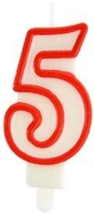 Picture of Świeczka 5 czerwona