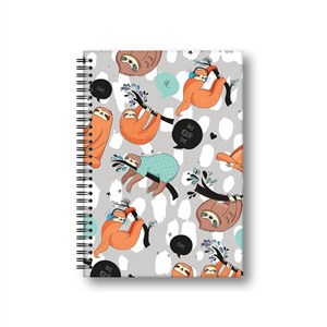 Obrazek Brulion A5/80K kratka Leniwce PENMATE