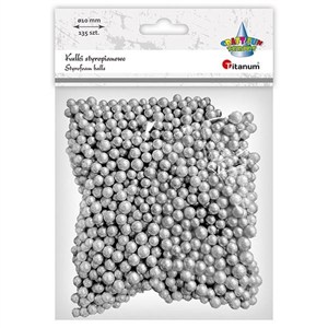 Picture of Kulki styropianowe 5/7mm 135szt srebrne