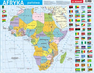 Obrazek Puzzle ramkowe 72 Afryka mapa polityczna