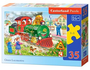 Obrazek Puzzle Green Locomotive 35