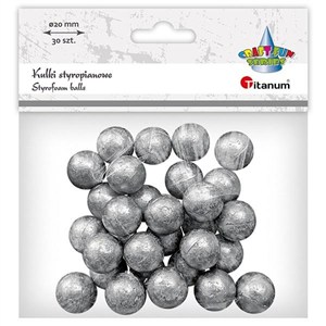 Picture of Kulki styropianowe 20mm 30szt srebrne