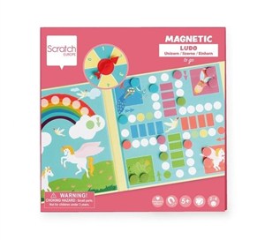 Obrazek Gra magnetyczna Chińczyk ze spinnerem Jednorożce