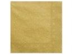 Obrazek Serwetki trójwarstwowe złoty 40x40cm 20szt
