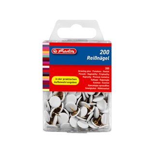 Obrazek Pinezki białe 200 sztuk