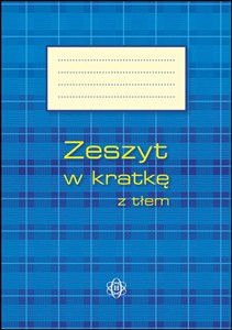 Obrazek Zeszyt w kratkę z tłem 64 kartki niebieski