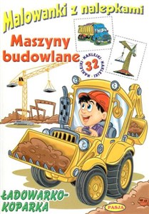 Obrazek Malowanki z nalepkami - Maszyny budowlane
