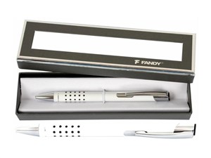 Obrazek Długopis Veno rubber B biały