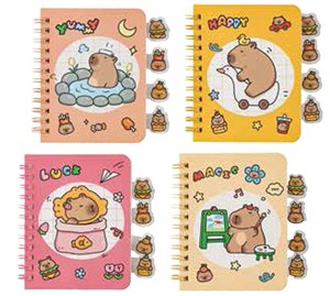 Obrazek Notes Kapibara z zakładkami 64K  87X113mm Notes z Kapibarą