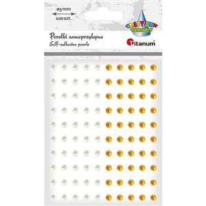 Picture of Perełki samoprzylepne 5mm 100szt białe złote