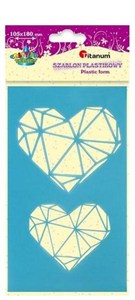 Picture of Szablon plastikowy 105x180mm serca mix