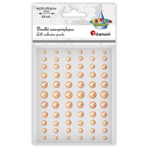 Obrazek Perełki samoprzylepne 66szt jasnozłote mix