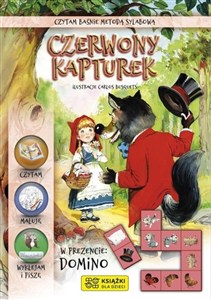 Obrazek Czerwony kapturek Czytam baśnie metodą sylabową