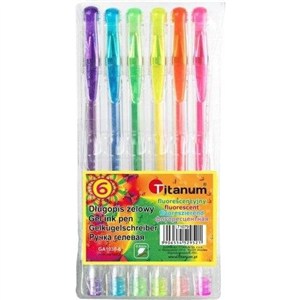 Obrazek Długopis Żel.fluo Kpl/6 Ga1030