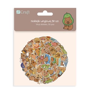 Obrazek Naklejki winylowe Kapibara 50 szt.