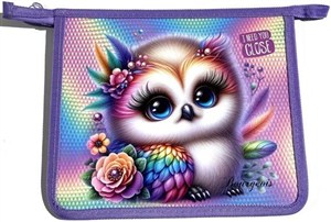 Obrazek Teczka-torba A5+ zapinana na zamek Sówka