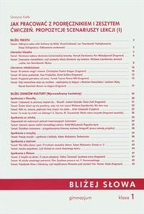 Obrazek Bliżej słowa 1 Przewodnik metodyczny z płytą CD Gimnazjum