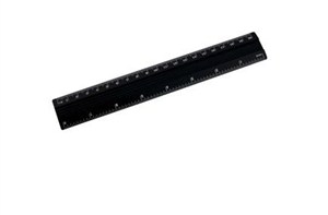 Picture of Linijka aluminiowa czarna 20 cm D.RECT