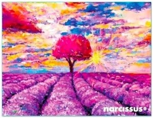 Picture of Teczka kopertowa PP A7 Lawenda Vista Narcissus grubość 28 mikronów, zamykane na zatrzask typu napa