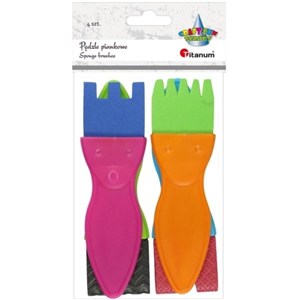 Picture of Pędzle piankowe płaskie 4szt.