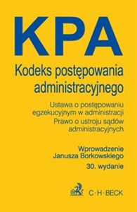 Picture of Kodeks postępowania administracyjnego wprowadzenie Janusza Borkowskiego