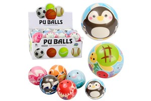 Obrazek Piłka miękka piankowa zwierzęta MIX