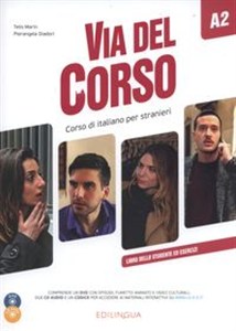 Obrazek Via del Corso A2 Libro dello studente ed esercizi + 2 CD + DVD