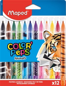 Obrazek Flamastry Colorpeps animals Maped 12 sztuk 845403