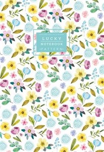 Obrazek Notatnik ozdobny 64 strony linia Kwiaty niebieski
