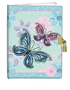 Picture of Pamiętnik z kłódką 13x18 Motyki 60K gładki