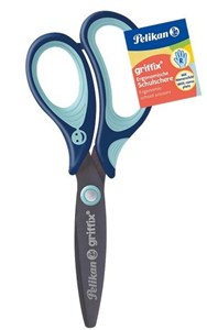 Obrazek Nożyczki Griffix praworęczne niebieskie (3szt)