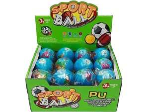 Obrazek Piłeczka piankowa Globus 6cm (24szt)