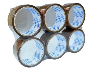 Obrazek Taśma 48mmx45,5m brązowa 6szt