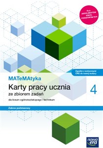 Obrazek MATeMAtyka 4 Karty pracy ucznia Zakres podstawowy Szkoła ponadpodstawowa