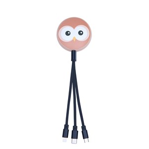 Picture of Kabel 3w1 USB Zwierzątka sowa